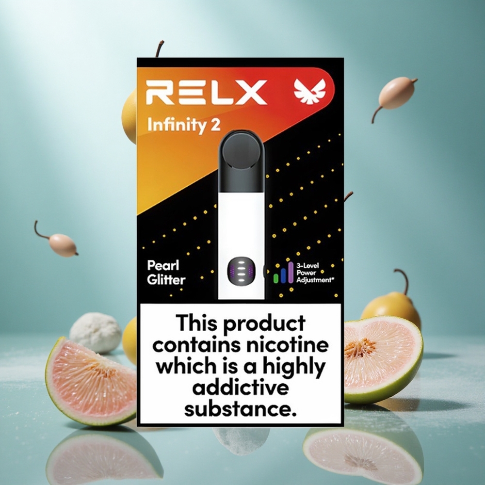 RELX Infinity 2 600-650 Puffs Parelpoeder Vape Device met 3 Aanpasbare Vermogensstanden en USB Type-C