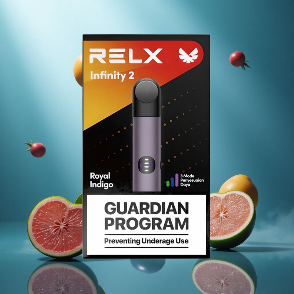 RELX Infinity 2 650 Puffs Royal Indigo (Koninklijk Indigo) Metalen Afwerking