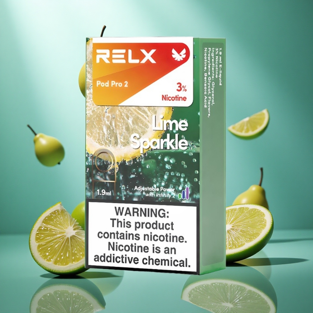 RELX Pod Pro 2 600 Puffs Limoen Sparkel Nicotinegehalte 3