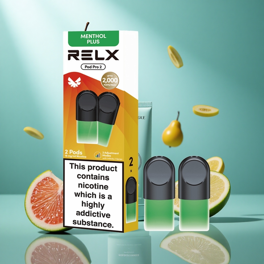 RELX Pod Pro 2 600 Puffs Munt-Menthol Plus 19ml Nicotine18