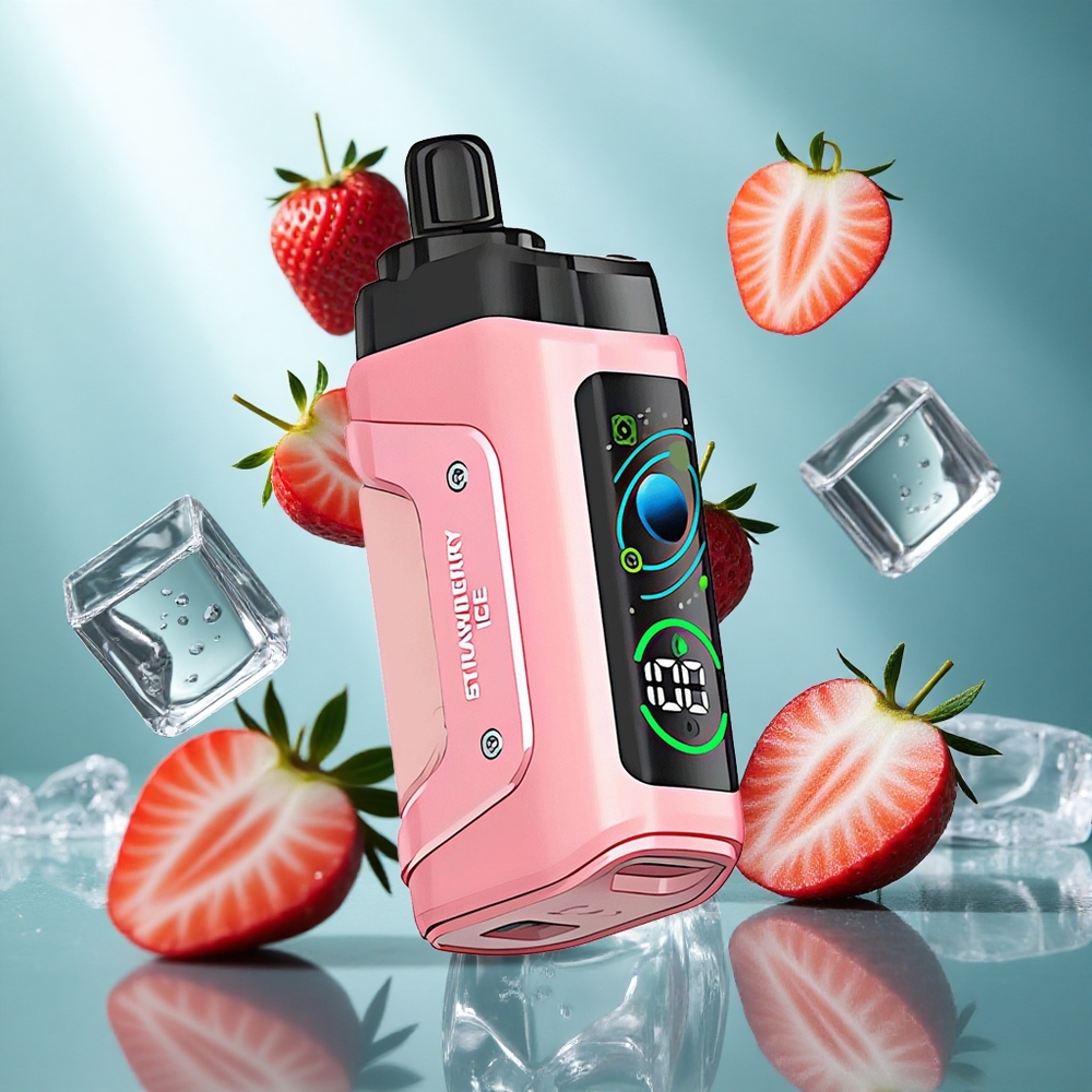 Razz Bar 45000 Puffs Wegwerp Vape Aardbei IJs met 10 Ohm Mesh Coil  Type-C Oplaadbaar