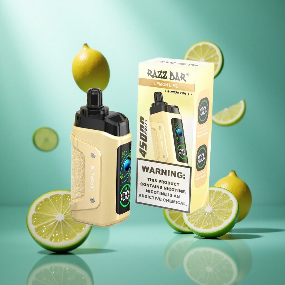 Razz Bar 45000 Puffs Wegwerp Vape Citroen Limoen en Framboos met 10 Ohm Mesh Coil en Type-C Oplaadbaar