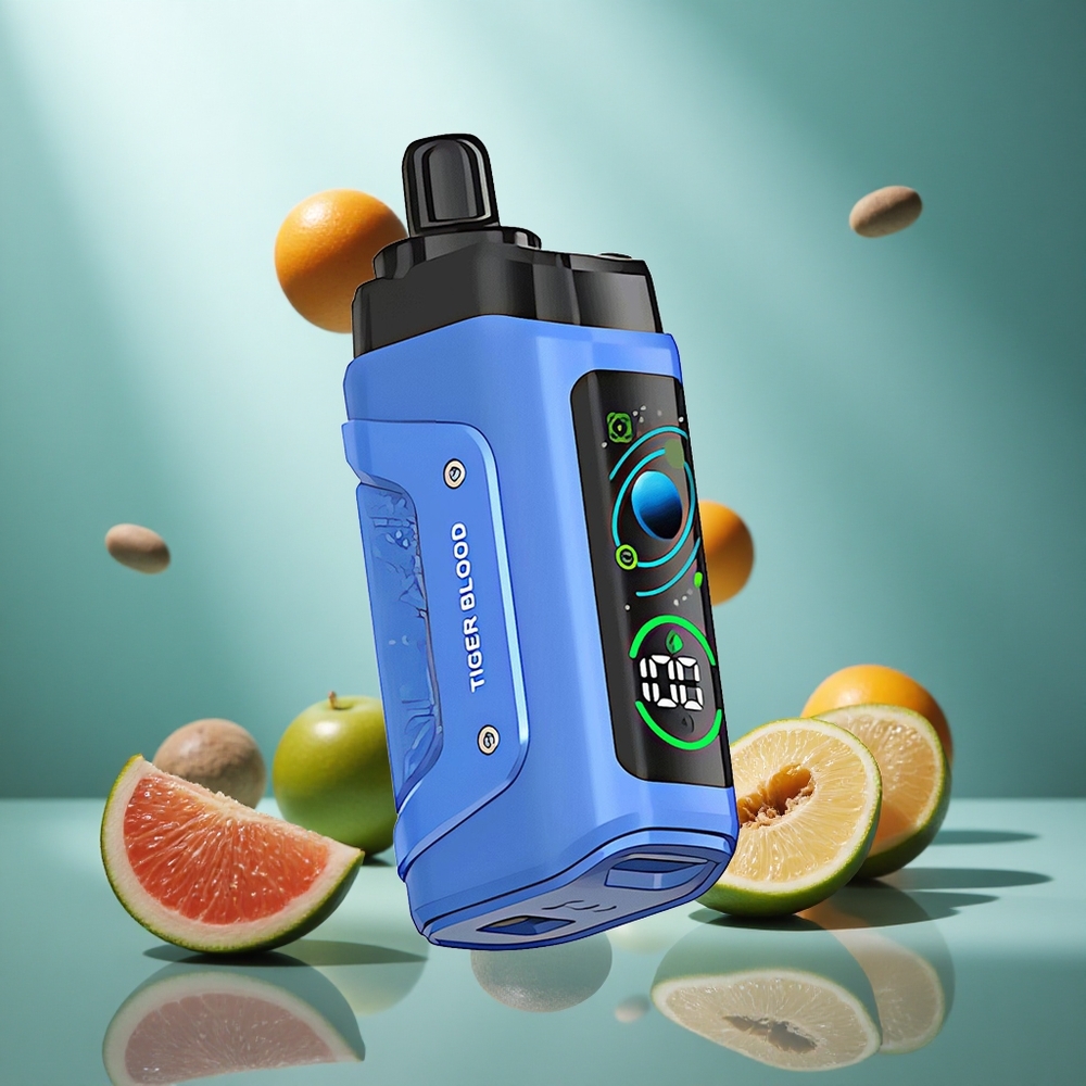 Razz Bar 45000 Puffs Wegwerp Vape Tijgerbloed met 10 Ohm Mesh Coil  Type-C Oplaadbaar