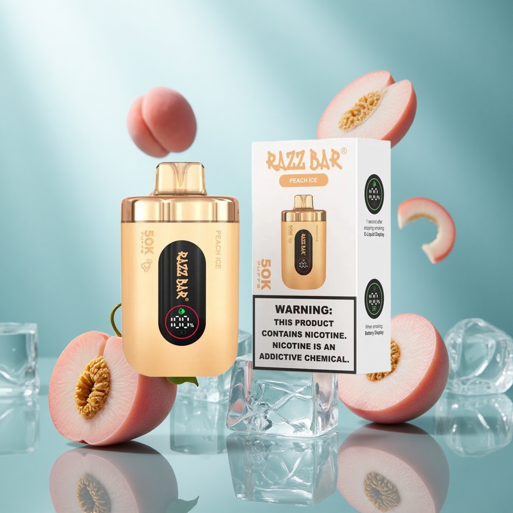 Razz Bar 50K Puffs Wegwerp Vape Perzijs IJs met 50000 Puffs  650 Mah Batterij
