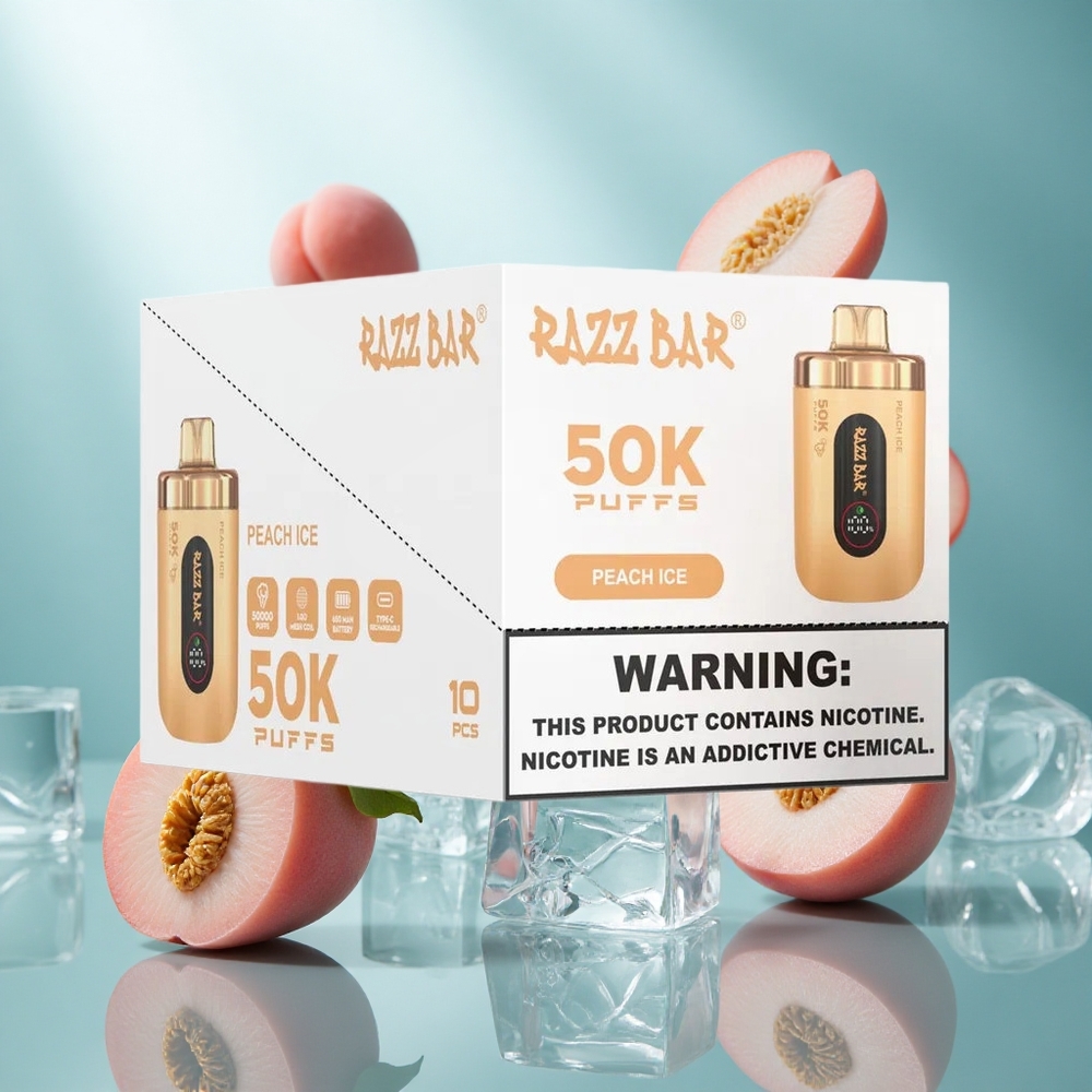 Razz Bar 50K Puffs Wegwerp Vape Perzijs IJs met 50000 Puffs  650 Mah Batterij