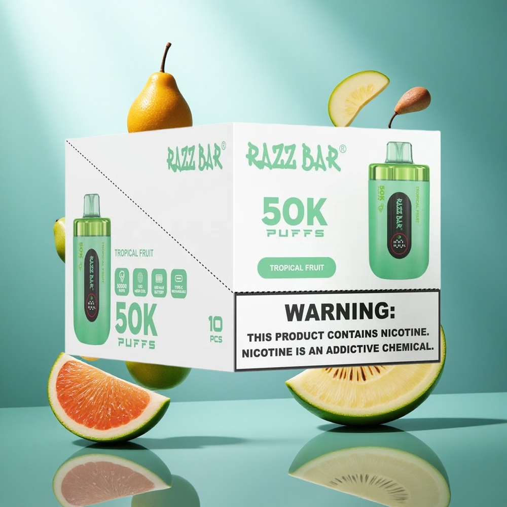 Razz Bar 50K Puffs Wegwerp Vape Tropisch Fruit  Razz - Tot 50000 Puffs - 2 Nicotine