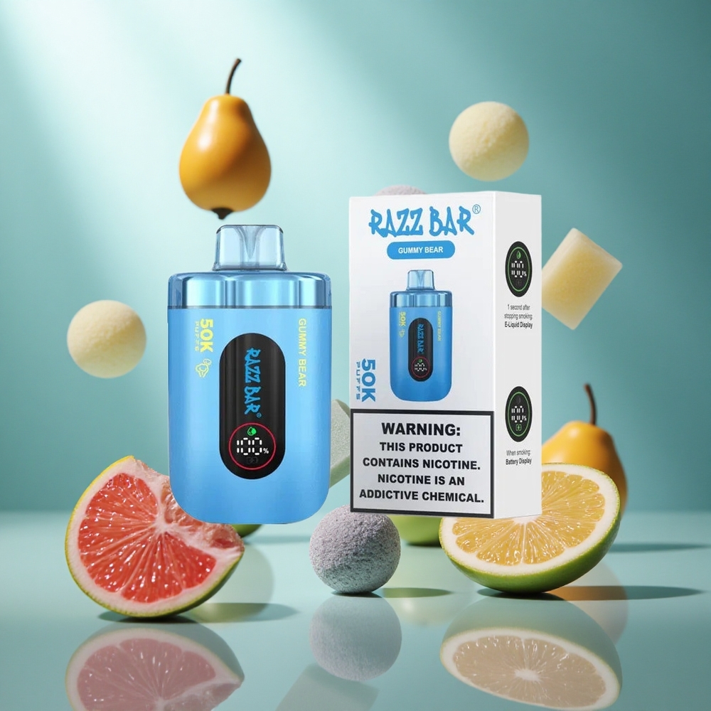 Razz Bar 50K Wegwerp Vape Gummy Beer Met 50000 Puffs  Type-C Oplaadbaar
