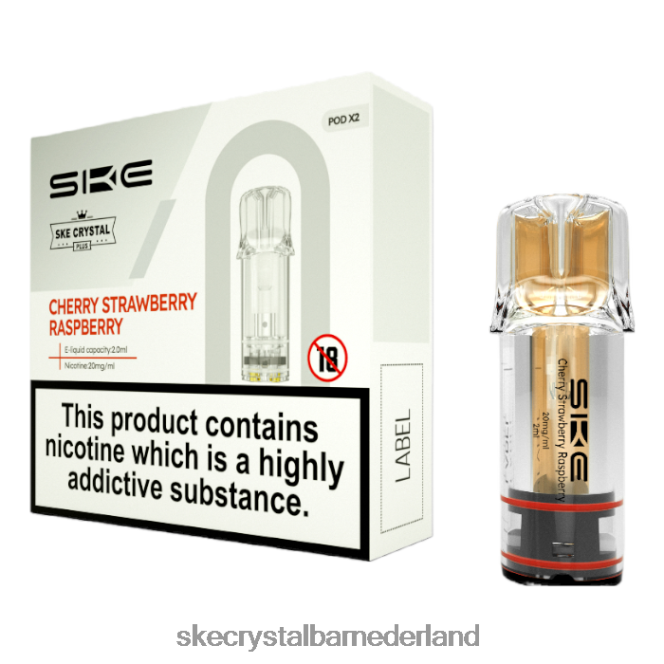 SKE kristallen vapes plus pods kers aardbei framboos - SKE vape checker 2FV8J109