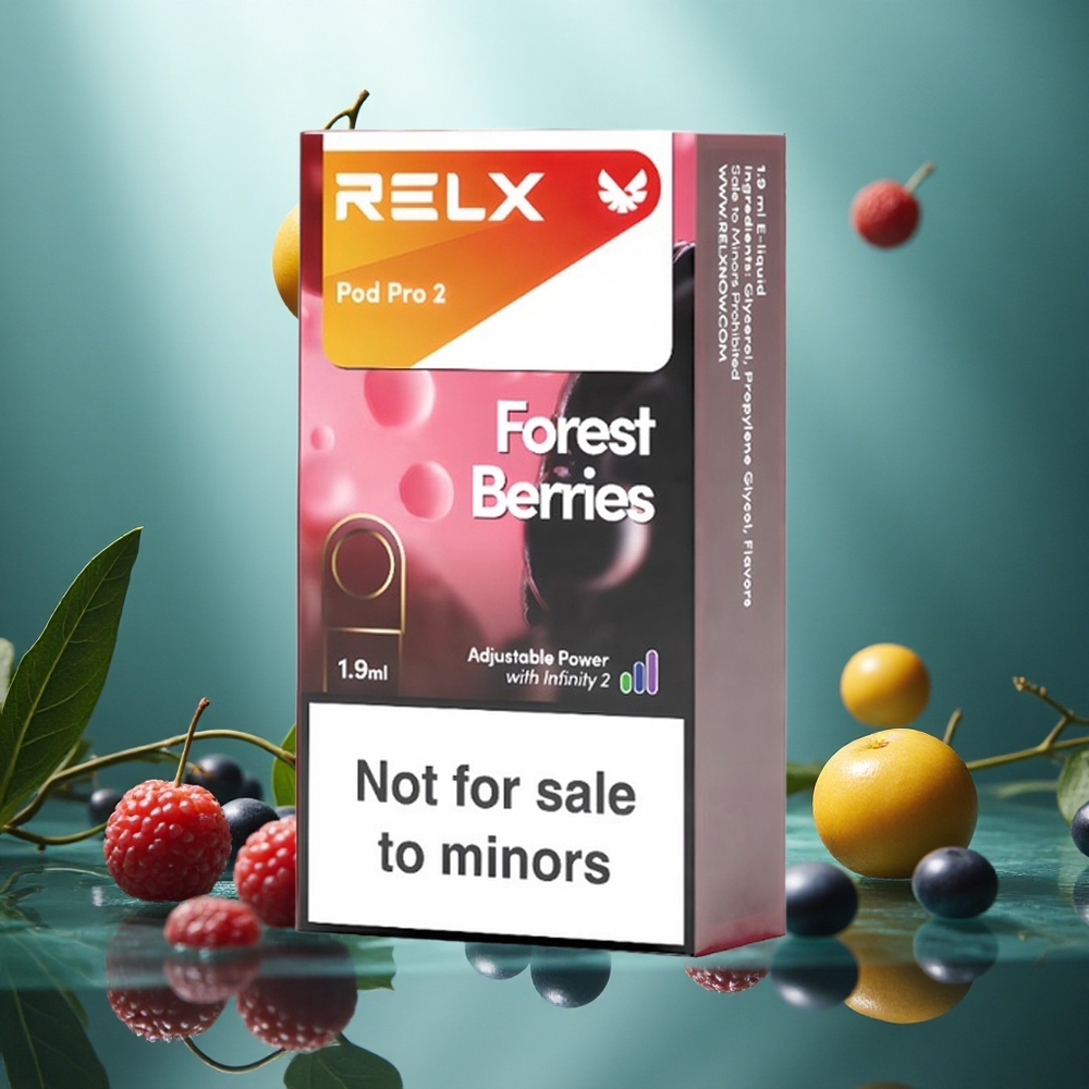 RELX Pod Pro 2 600 Puffs Bosbessen 0% Nicotine 1.9ml Eco/Smooth/Boost Mode