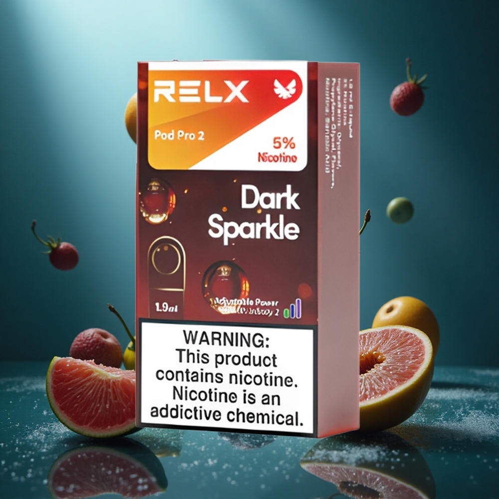 RELX Pod Pro 2 600 Puffs Donkere Glitter Nicotine 5% 1.9ml Eco/Smooth/Boost Mode