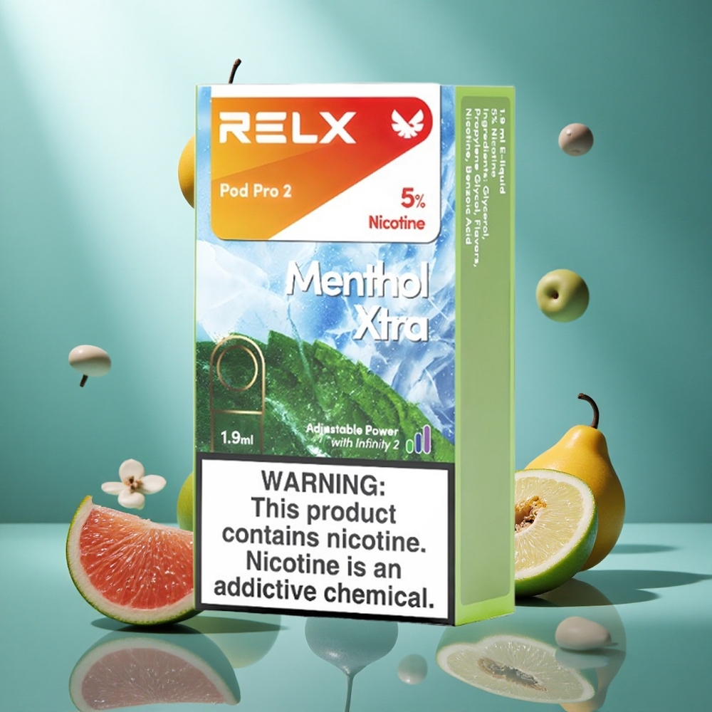 RELX Pod Pro 2 600 Puffs Munt Xtra – Nicotinegehalte: 5%, Capaciteit: 1.9ml