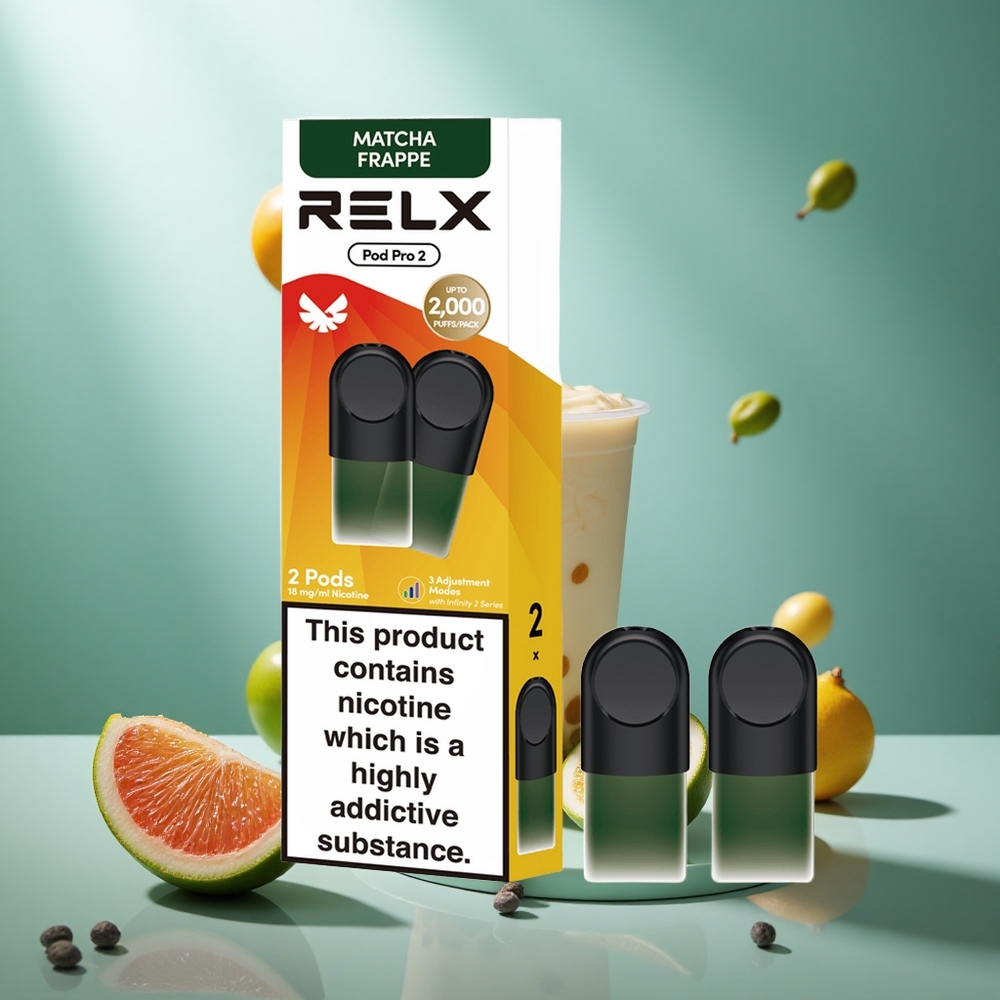 RELX Pod Pro 2 600 Puffs Thee-Matcha Frappe Nicotinegehalte:1.8%
