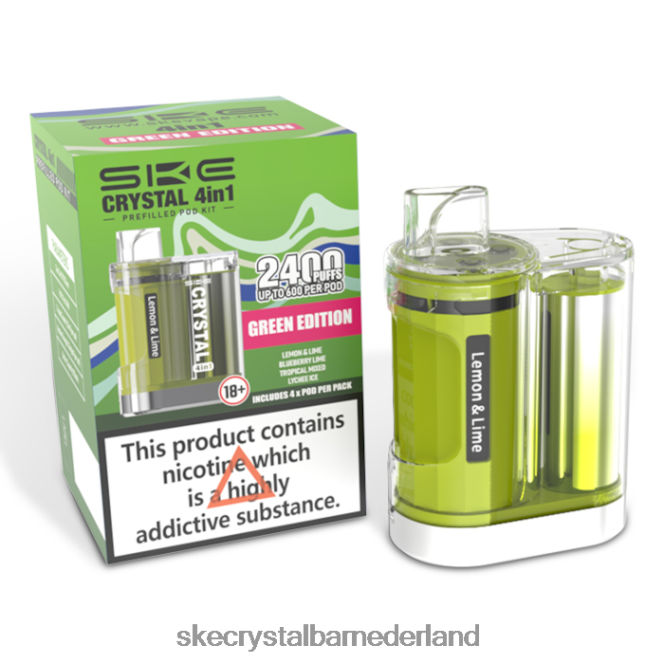 SKE crystal 2400 4 in 1 podkit gemengd groene editie - SKE vape flavours 2FV8J97