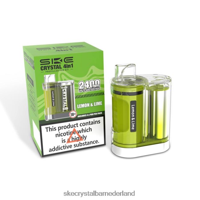 SKE crystal 2400 4-in-1-podset Citroen limoen - SKE vape kaufen 2FV8J8