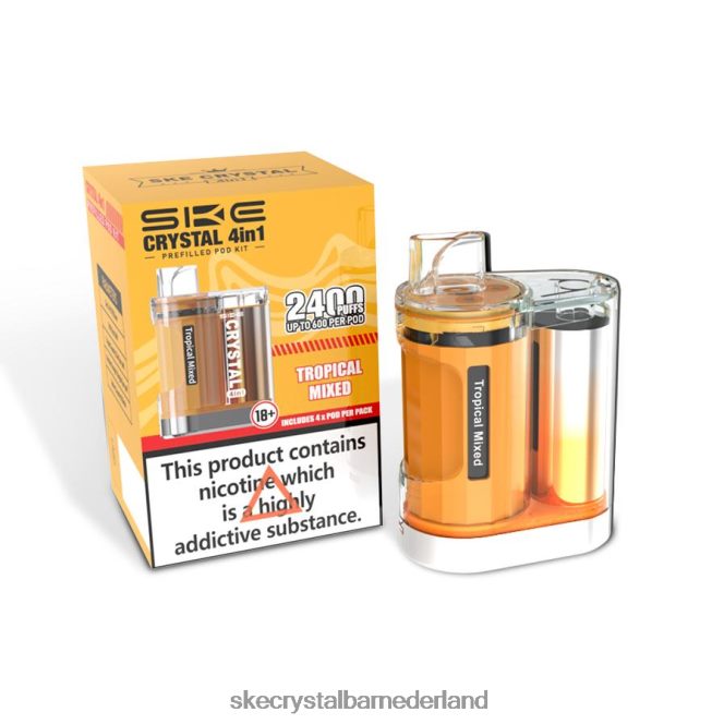 SKE crystal 2400 4-in-1-podset tropisch gemengd - SKE vape checker 2FV8J9